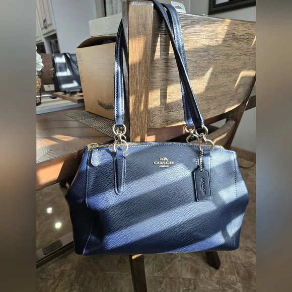 Coach Blue Christie Carry All Shoulder Bag - Picture 14 of 16